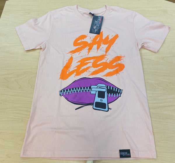 Planet Of Grapes - Say Less Pink / Orange Purple Tee