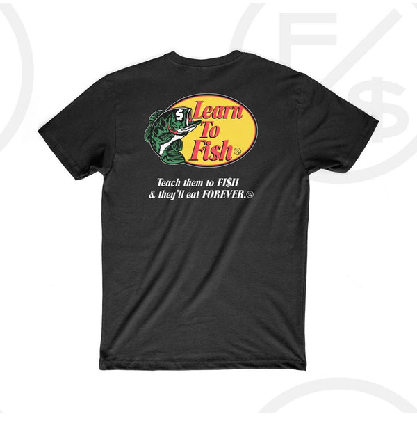 Fly Supply - Learn To Fish Black Tee