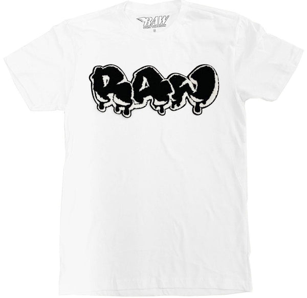 Rawalty - RAW Drip Logo White / Black Tee