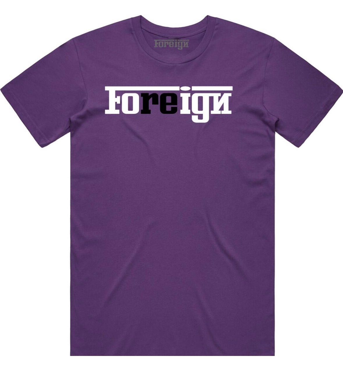 Foreign - Purple / White Tee