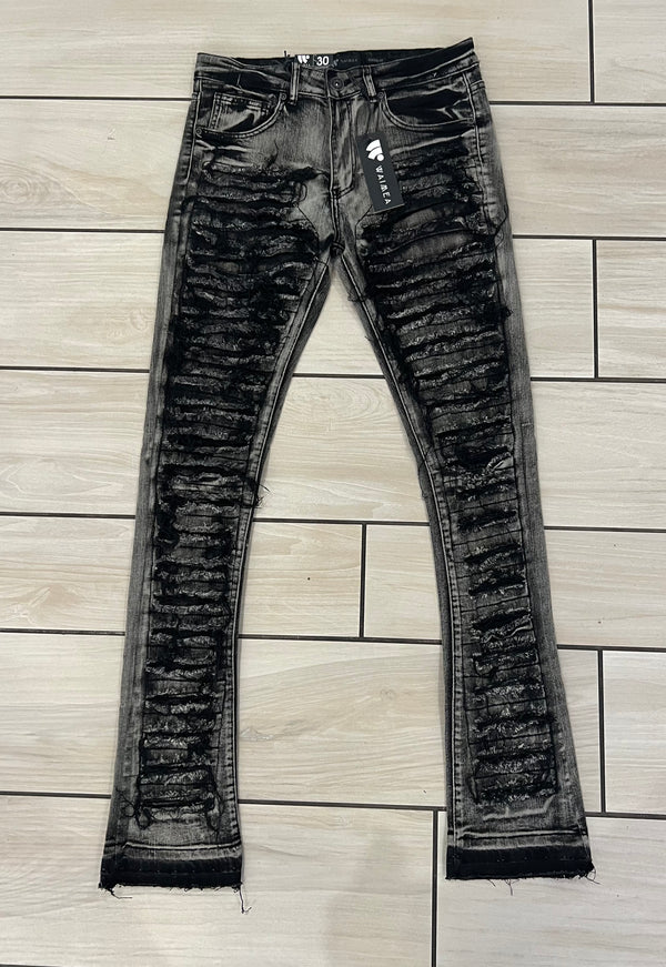 Waimen - M5428D Black Wash Jean