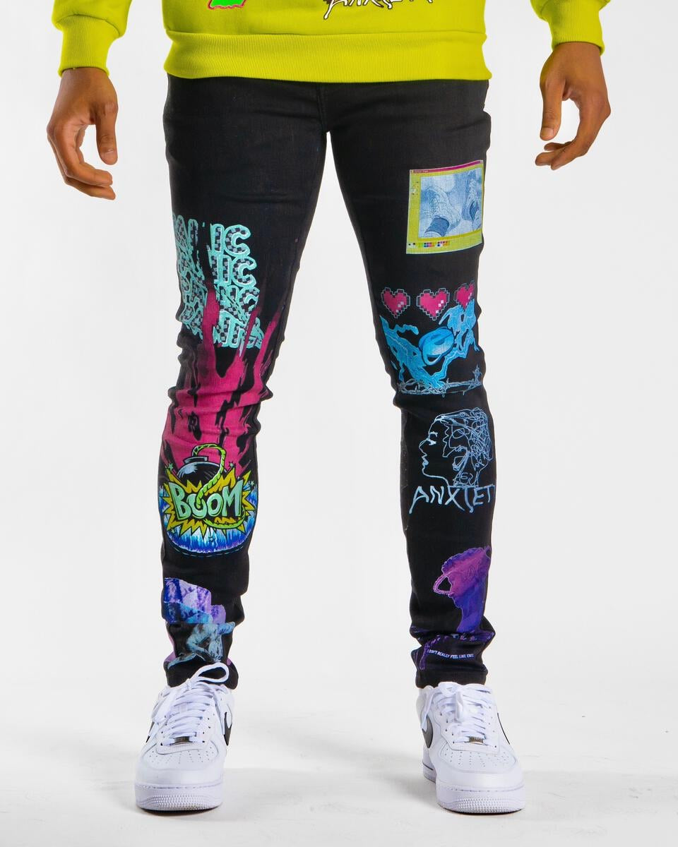 Sugar Hill - ANXIETY JEANS (BLACK) (SH-SPR1-20-13)