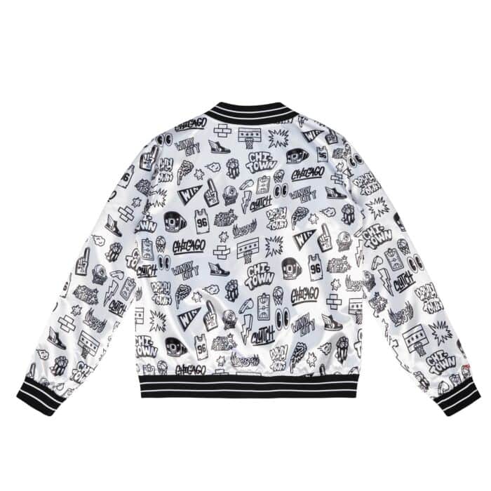 Mitchell & Ness - Chicago Bulls White Doodle Jacket
