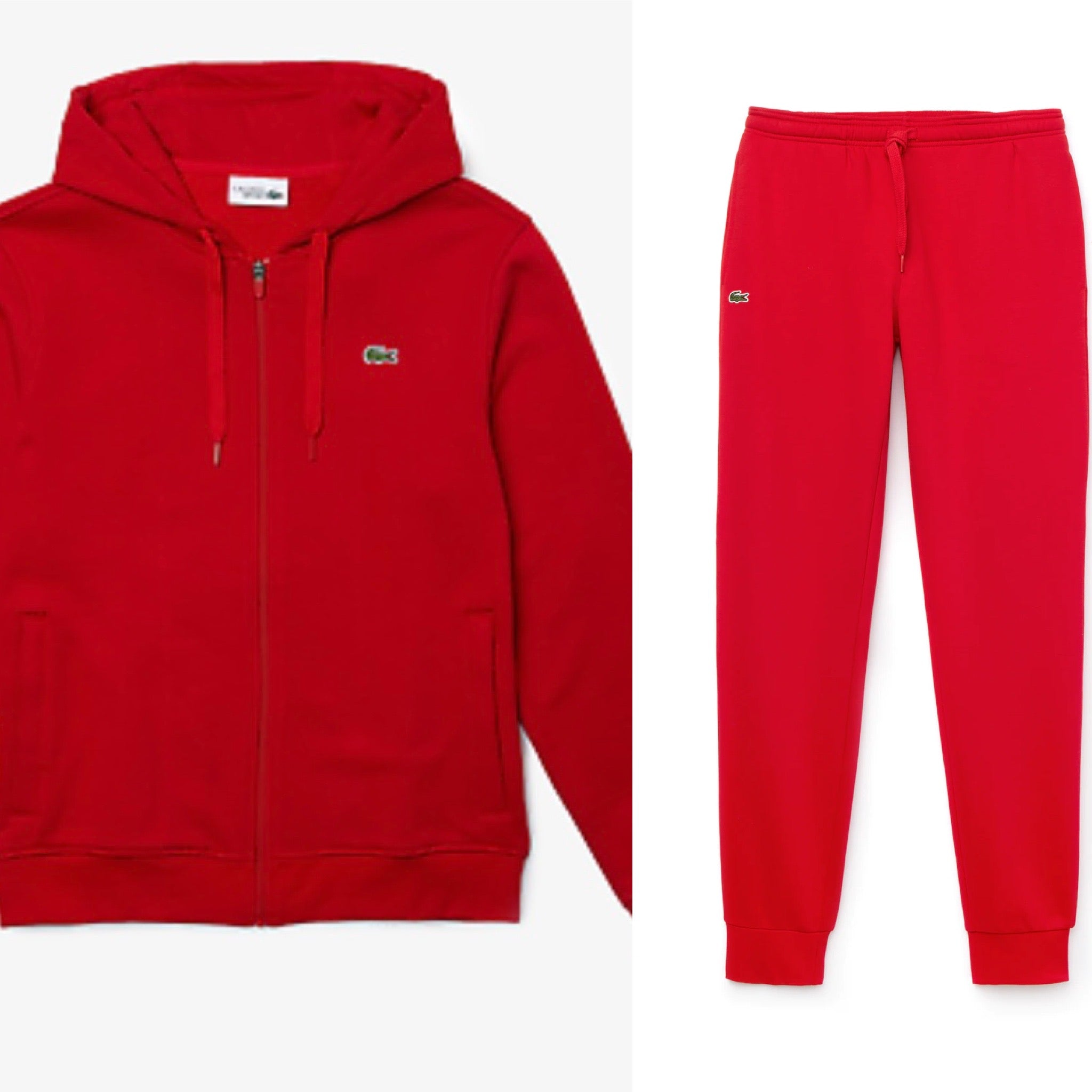 Lacoste レッドジャージ正規品　S ラコステ LACOSTE モノグラムジャカードトラックジャケット