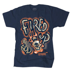 Outrank - Fired Up Navy Tee