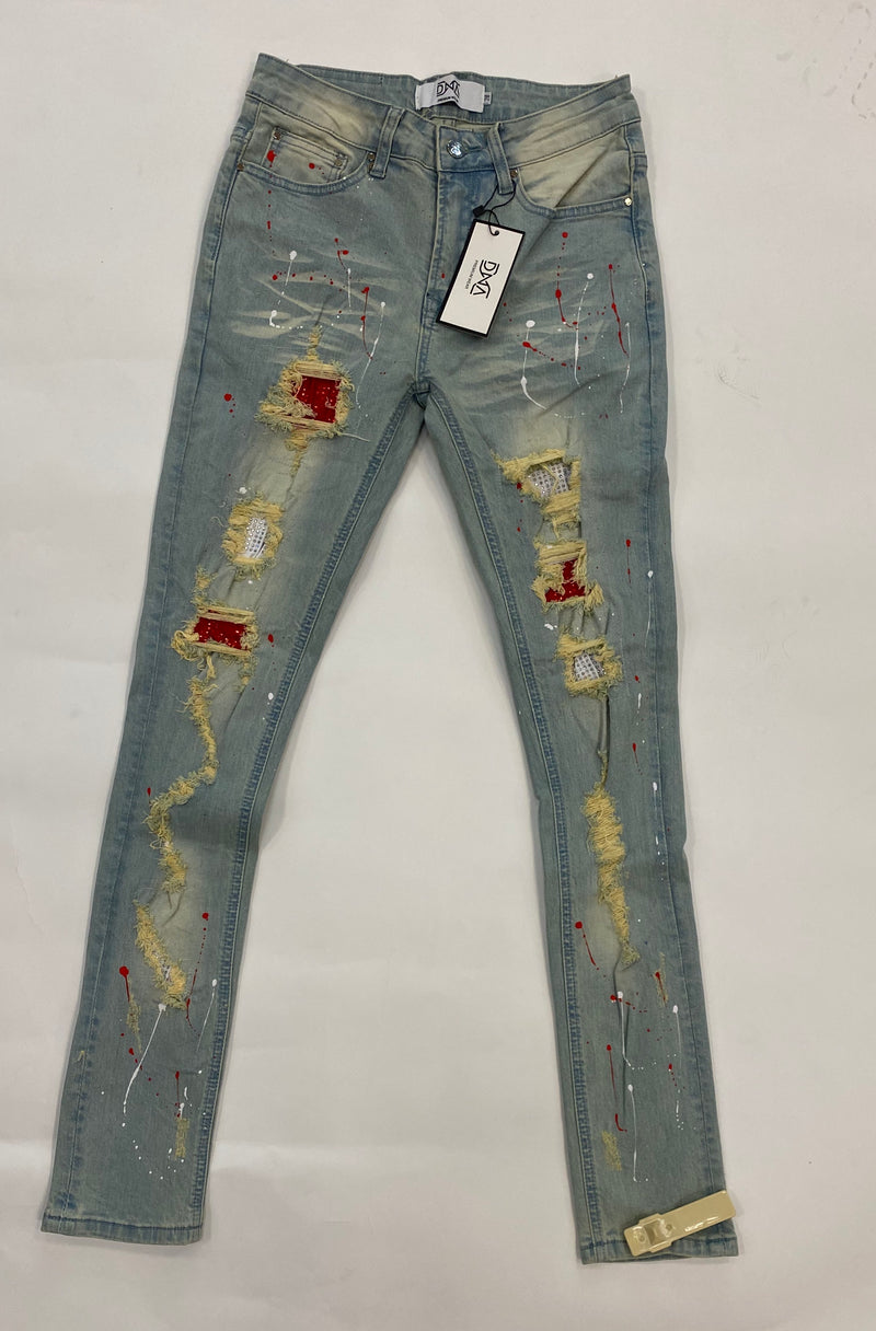 Dna - Jeans Patches Red / White