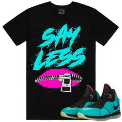 Planet Of The Grapes - Say Less Black / Teal Blue / Purple Tee
