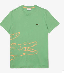 Lacoste - CrewNeck Crocodile Print Organic Cotton T-shirt Product Code: TH0458-TTF