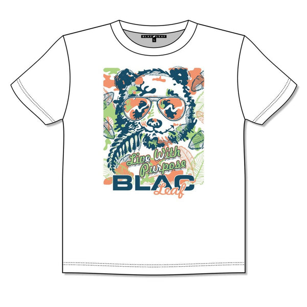 Blac Leaf - Live With Purpose White Tee