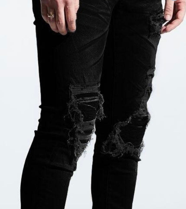 Embellish - SPENCER DENIM - BLACK (Rip & Repair)