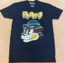 Rawalty - RAW Cat Black / Teal Green / Yellow Tee