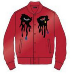 Rok U - bubble jacket RHINESTONE Red