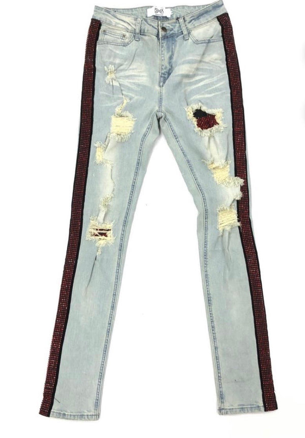DNA Jeans - RED Stones Stripe