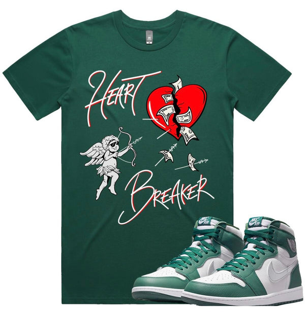 Jordan 1 George Green 1s Heart Breaker Green Tee