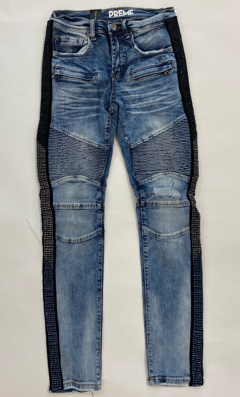 Preme - Jean Silver / Black Diamond Stripe