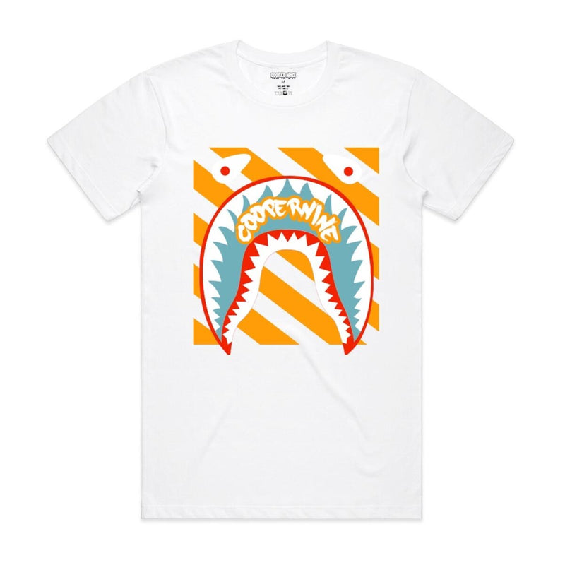 Cooper 9 - Shark Mouth White Tee