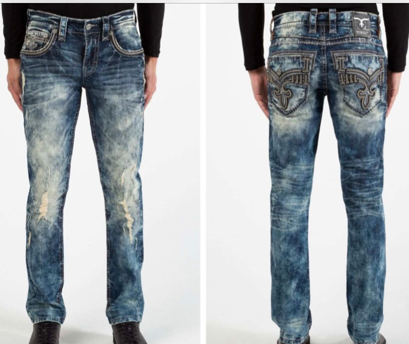 Rock Revival - Tile Blue A203 Indigo Jean
