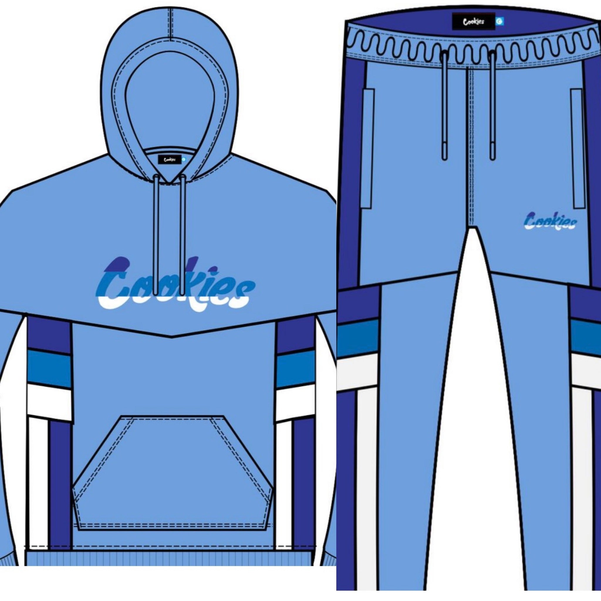 Cookies - Off Shore Fleece Sky Blue Set