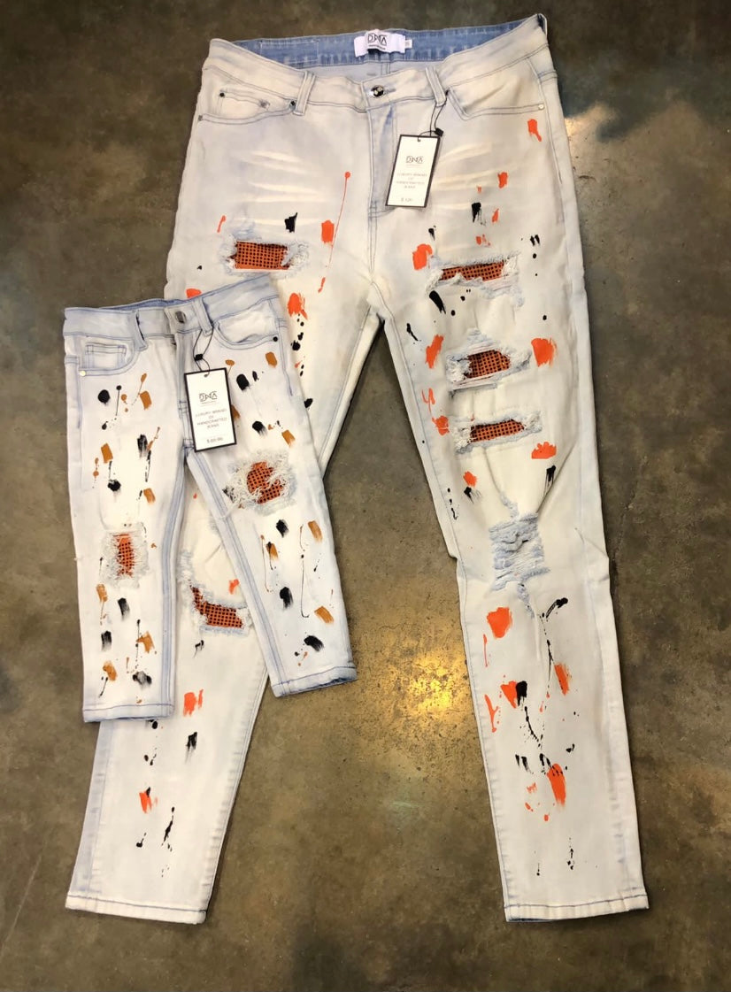 Dna - Jean Light Blue / Orange / Black Patch Jean August 2021