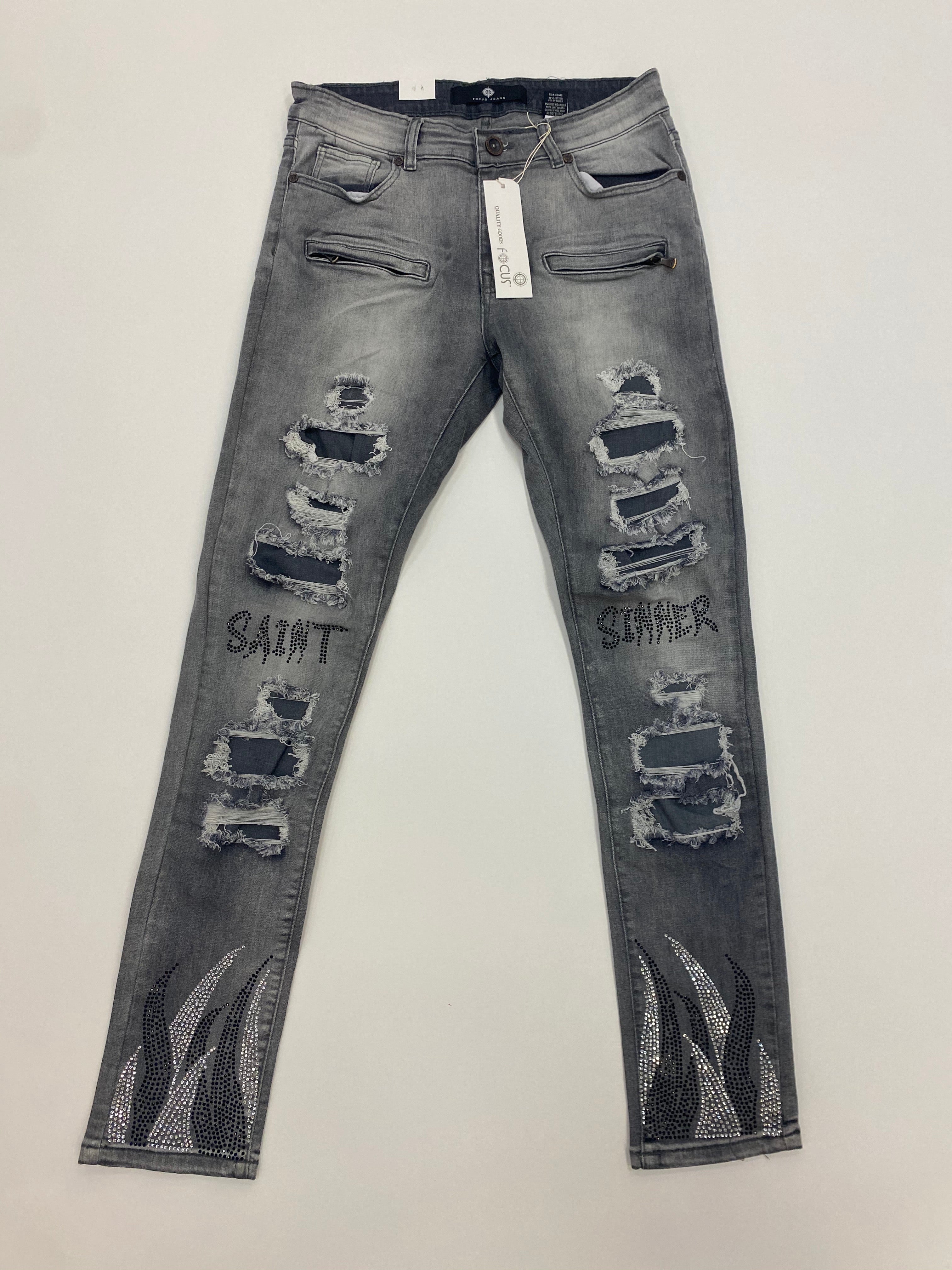 Focus - Saint Sinner Flame Grey Jean