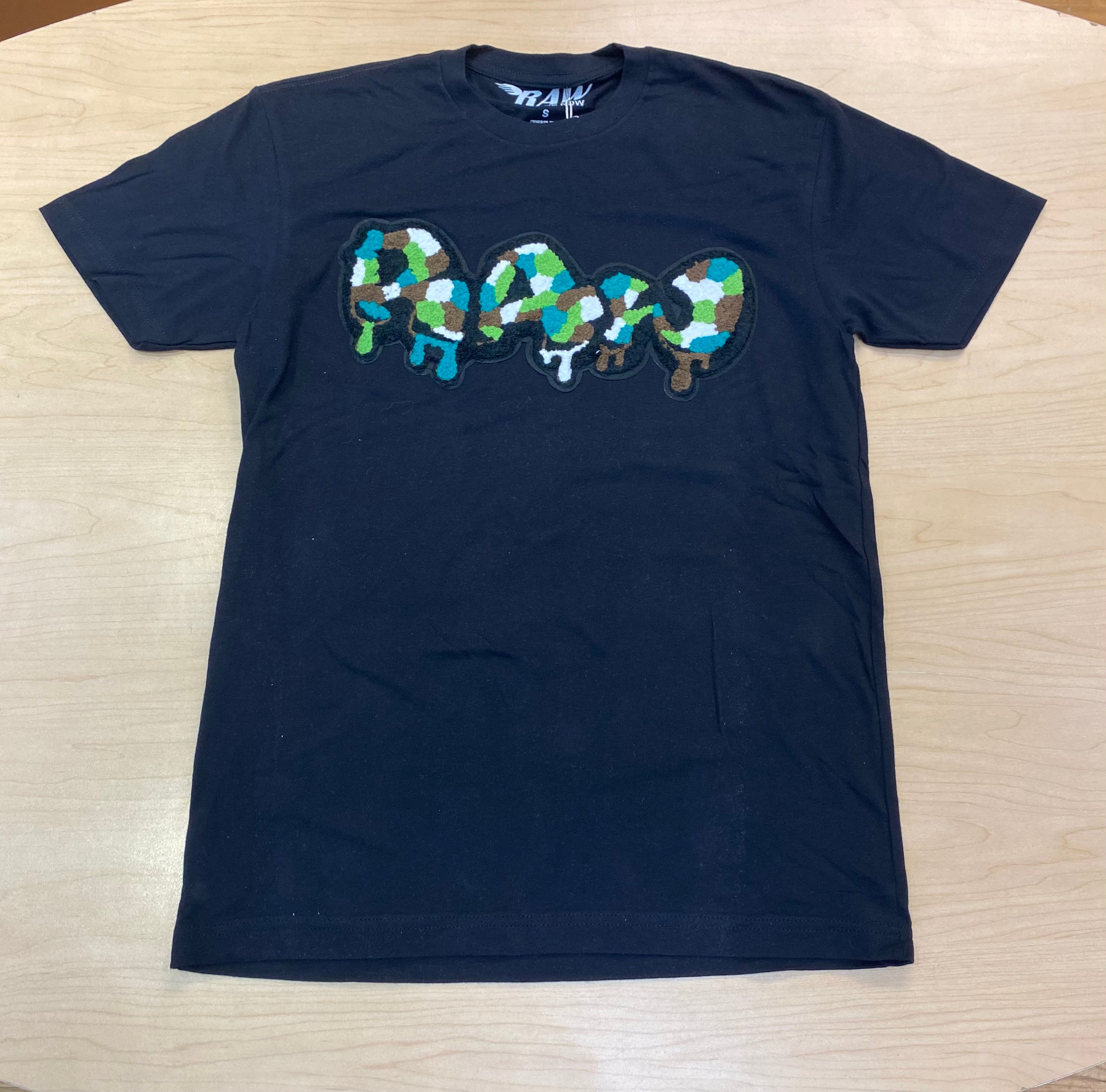 Rawalty - RAW New Logo / Lime Camo Black Tee