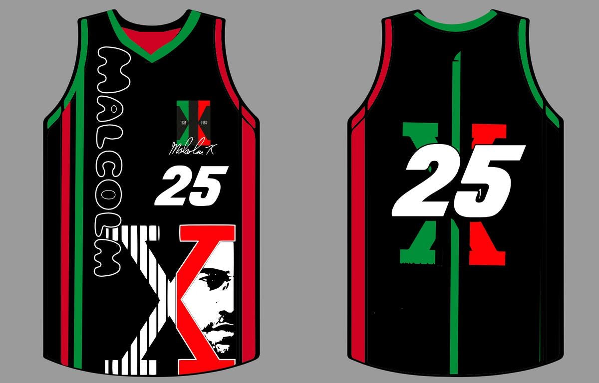 Headgear Classics - MALCOLM X POWER BASKETBALL JERSEY BLACK