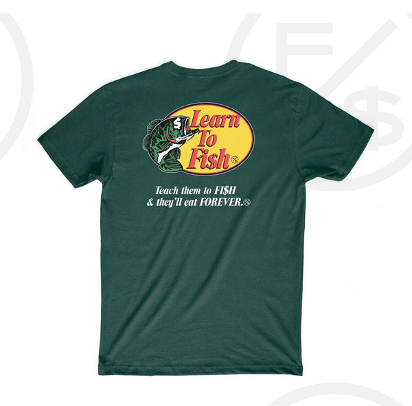 Fly Supply - Learn To Fish Green Tee