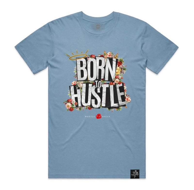 Hasta - Born To Hustle Sky Blue Tee