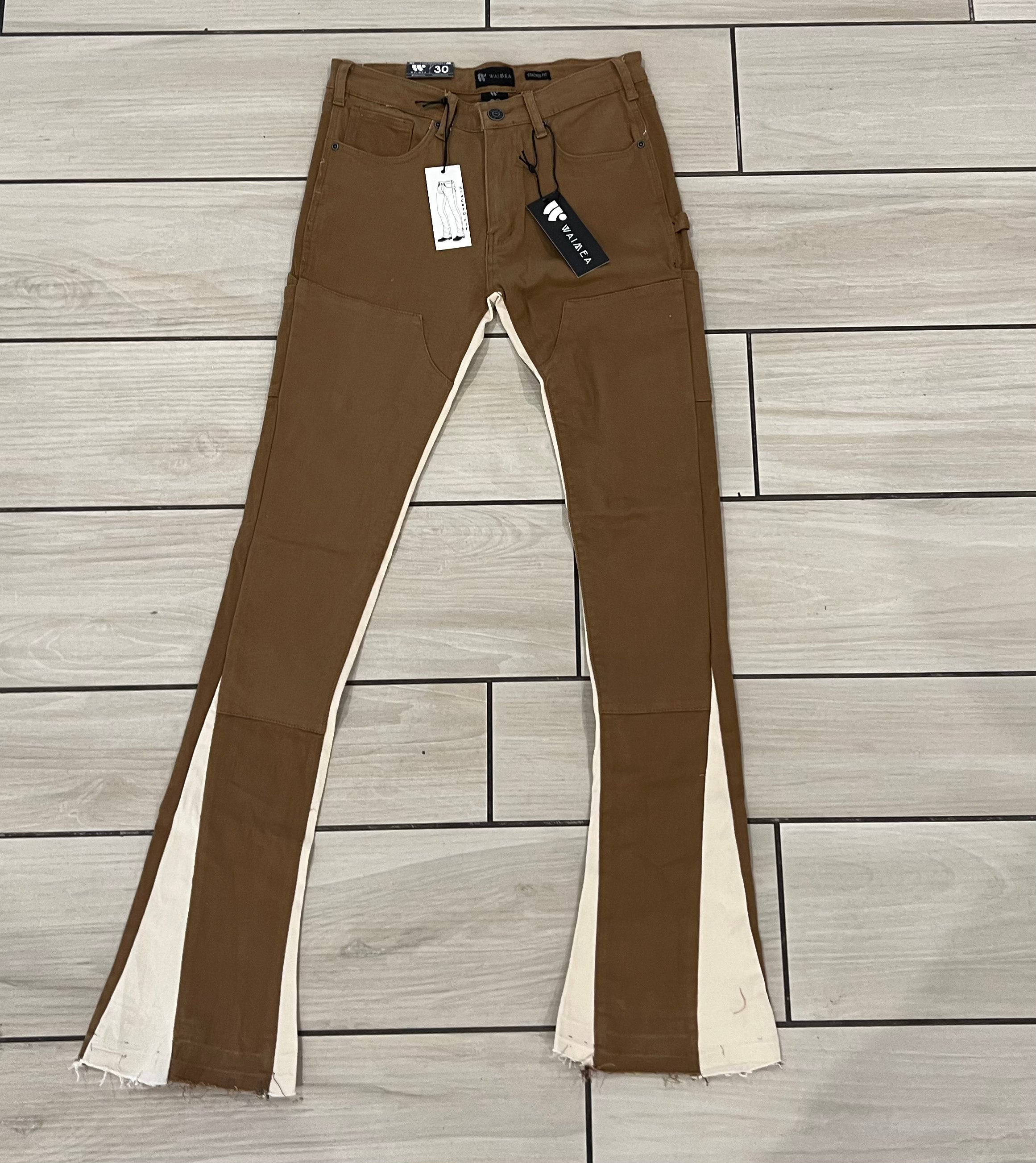 Waimen - M5605T Camel Stack Jean