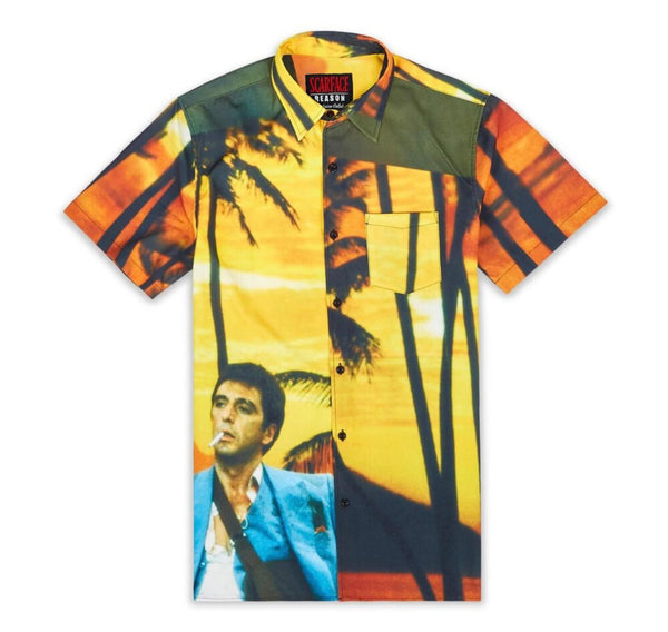 Reason - Scarface Sunset SS Button Up Tee