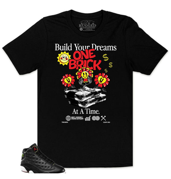 Rich & Rugged - Build Your Dreams Black Tee