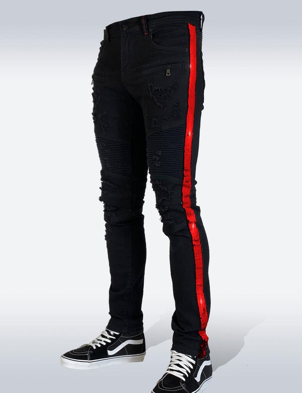 Preme - Black / Red Sequin Side Tape (PR-WB-655)