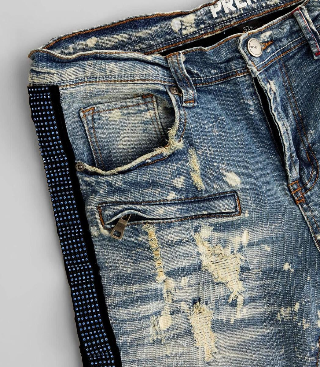 Preme - Jeans Light Blue Diamond Stripe Jean