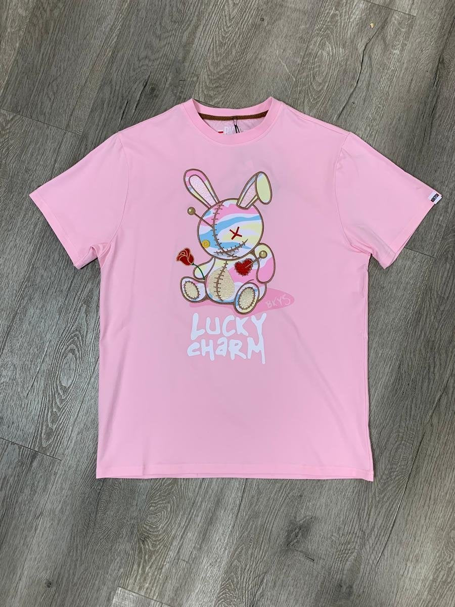 Black Keys - Lucky Charm Pink White Tee