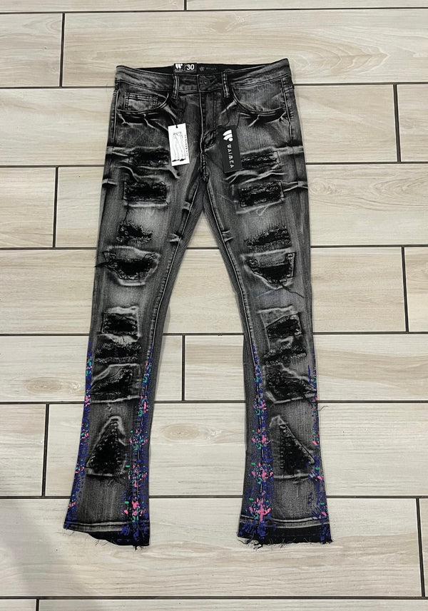 Waimen - M5381D Black Wash Jean