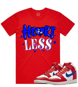 Planet OF Grapes - Heart Less Red / Blue Tee