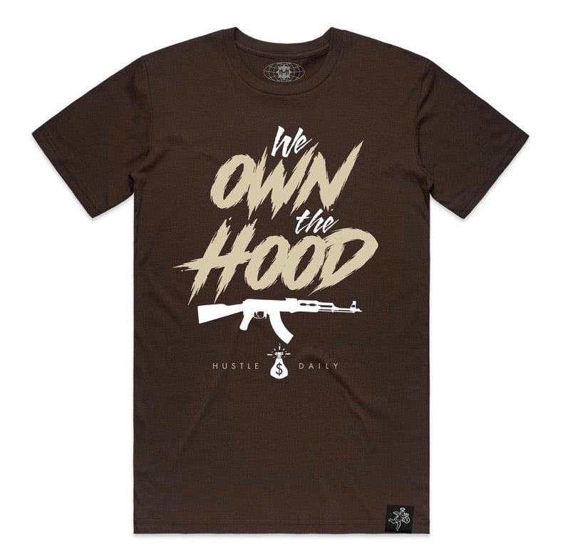 Hasta - We Own The Hood Dark Chocolate Tee