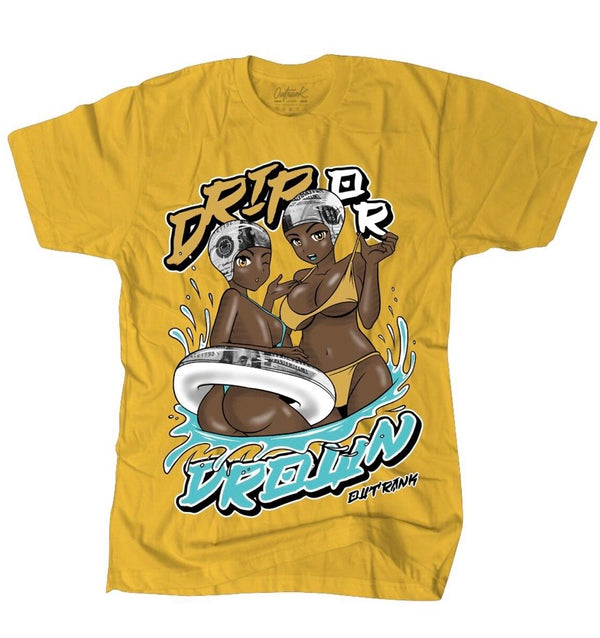 Outrank - Drip Or Drown Yellow / Mustard Tee