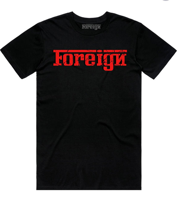 Foreign - Black / Red Tee