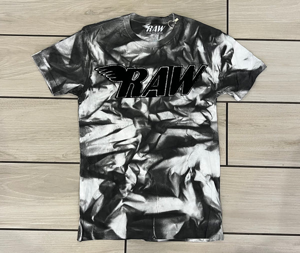 Rawalty - RAW Tye Dye Black / White Black Tee