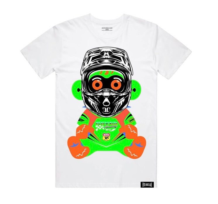 Never Broke Again - MOTO MONKEY White Tee