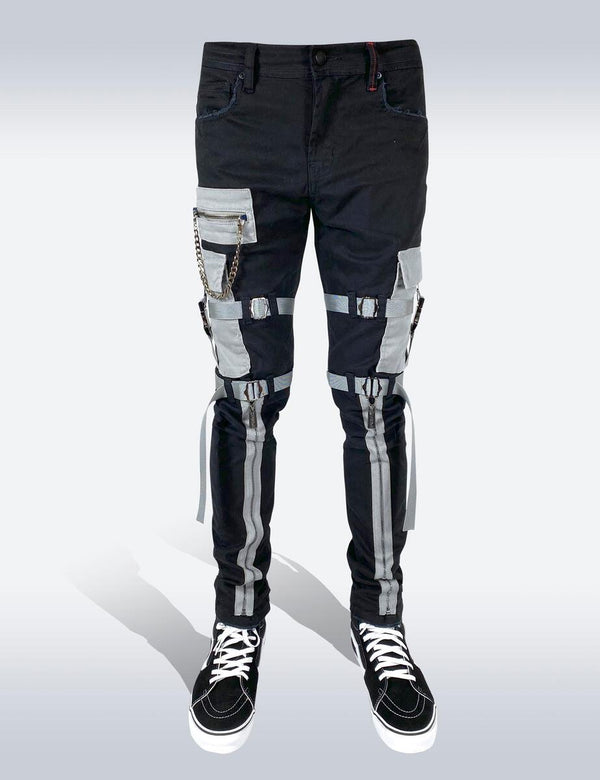 Preme - Jean TACTICAL STRAPPED Black / Grey