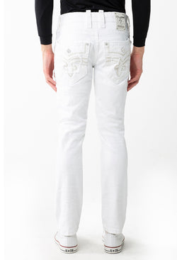 All white sale rock revival jeans