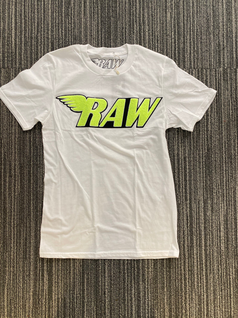 Rawalty - RAW White / Neon Green High Lighter Tee