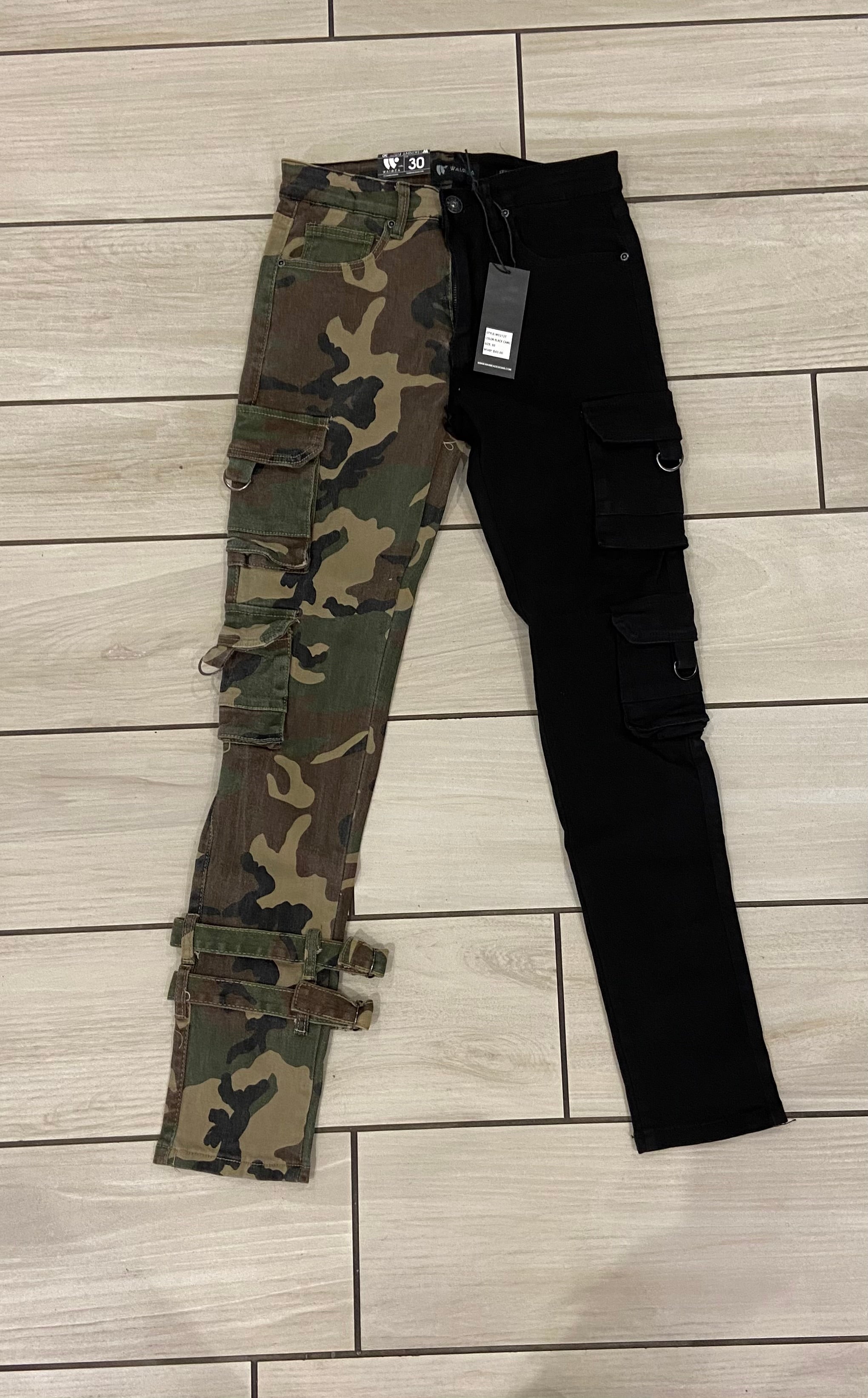 Waimen - M5212T Black Camo Jean