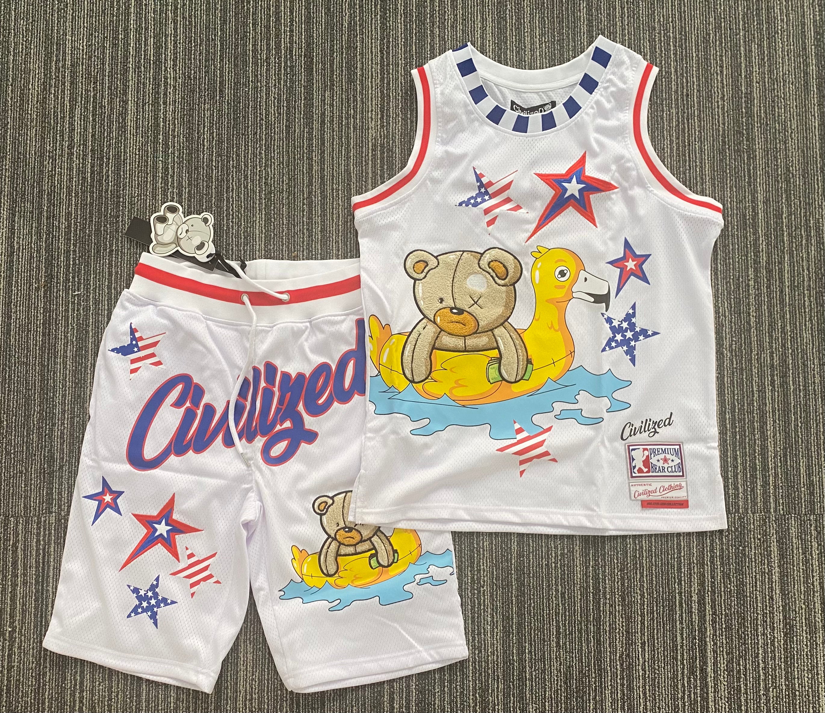 Civilized - Basket Ball White / Red Set