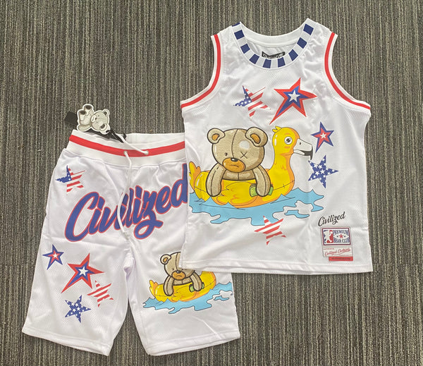 Civilized - Basket Ball White / Red Set