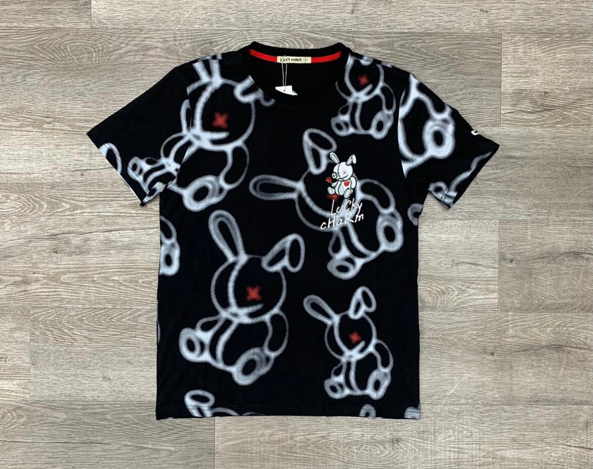 Black Keys - Lucky All Over Black / White Tee