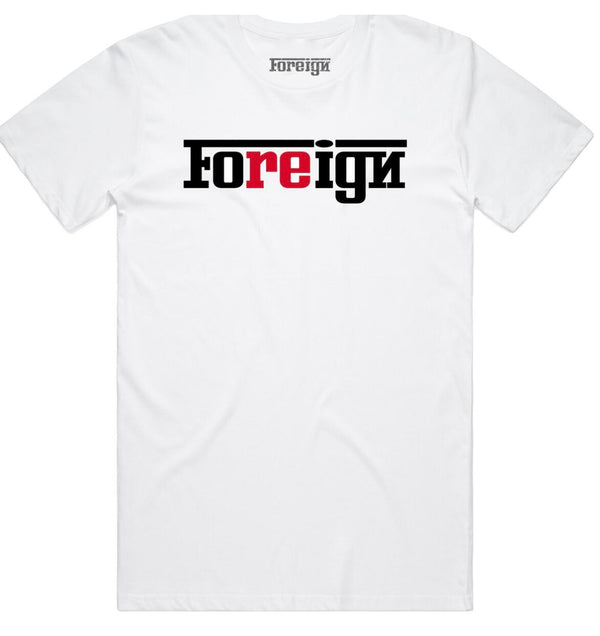 Foreign - White / Black / Red Tee