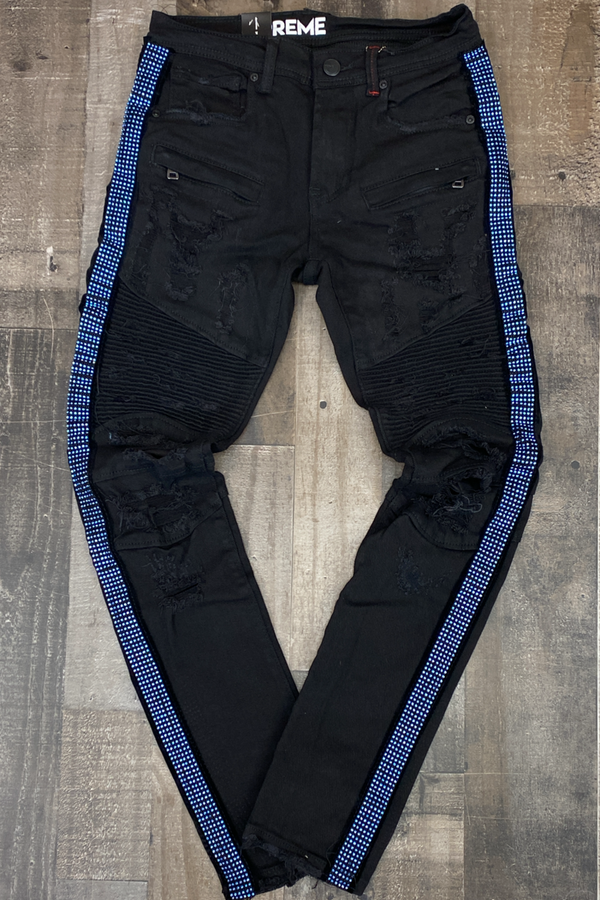 Preme - Jean Black / Light Blue Diamond
